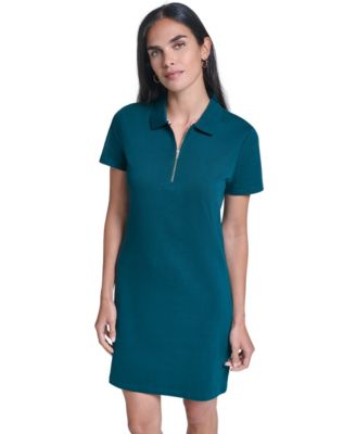 Nautica Women's Short-Sleeve Zip Polo Dress