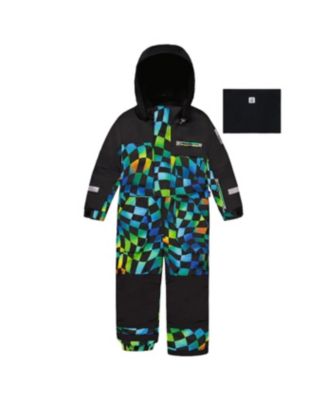 Deux par Deux Little and Big Boy ( 6 to 14 ) One Piece Play Snowsuit Checkered Print