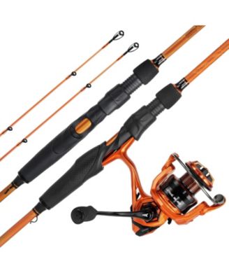 AOFAR 7'4"Lethal Blaze Fishing Rod Reel Combo Spinning Baitcaster Graphite 2pcs+extra Tip