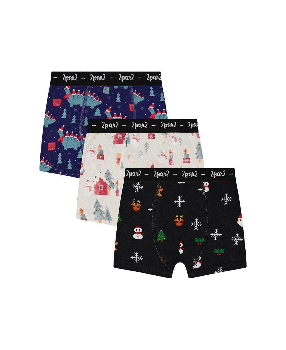 Детские боксеры Deux par Deux Pack Of 3 Holiday Prints