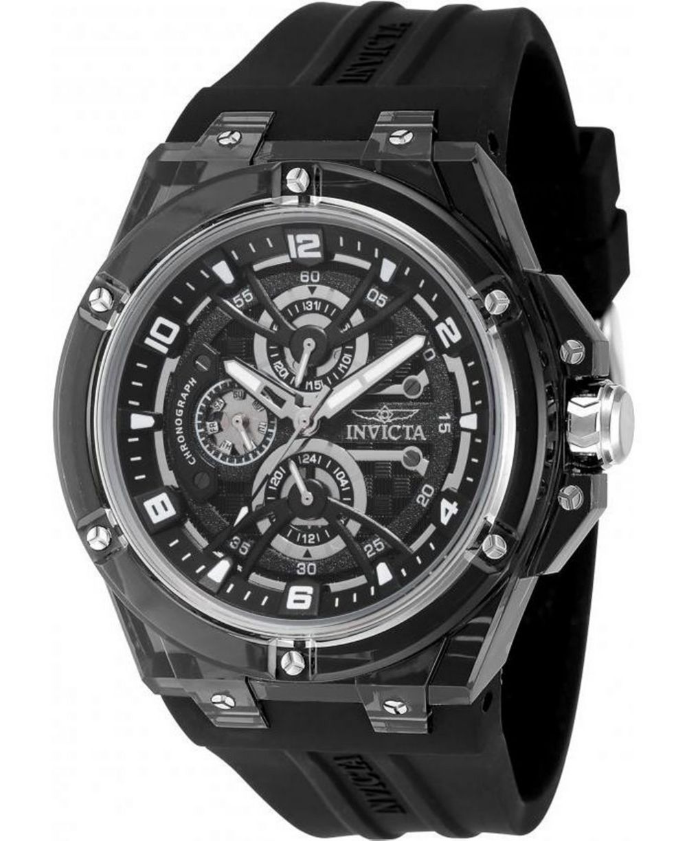 Invicta Men's 48803 Invicta Racing Saphirex Quartz Chronograph Black Dial Watch