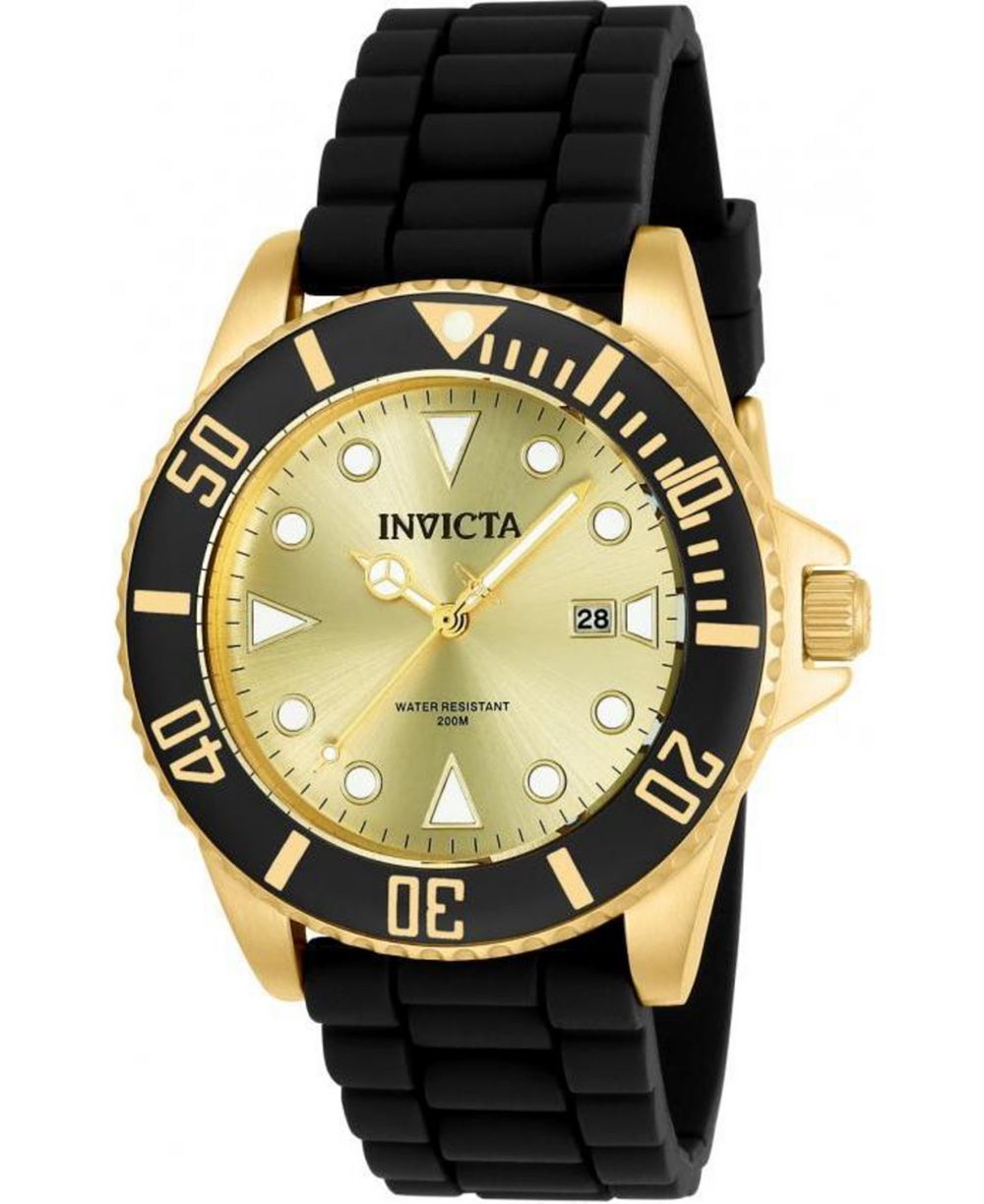 Invicta Men's 90302 Pro Diver Quartz Gold Dial Watch