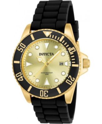 Мужские кварцевые часы Invicta 90302 Pro Diver с золотым циферблатом