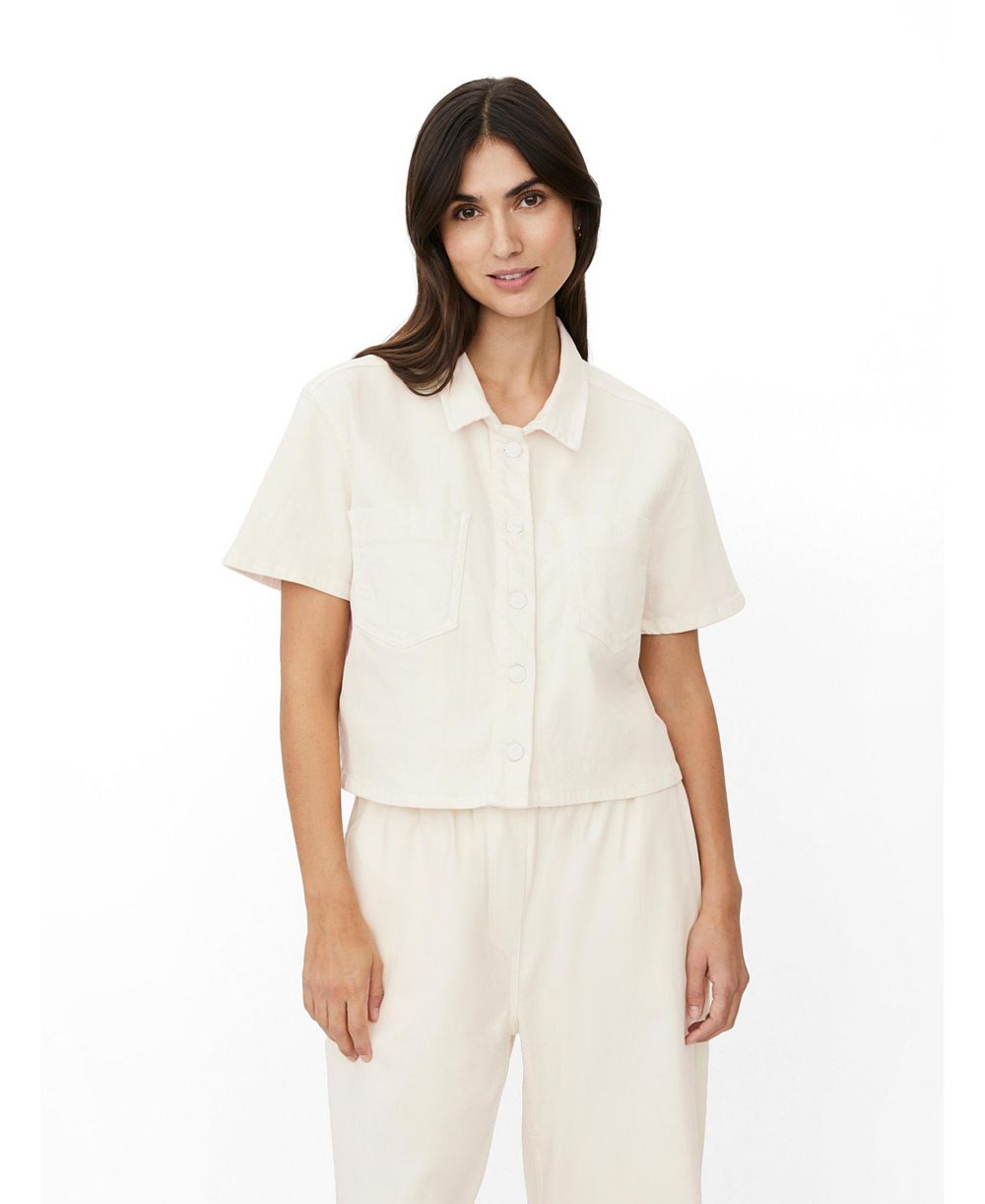 Женская укороченная рубашка Masai Copenhagen Maivonelle Cropped Short-Sleeve