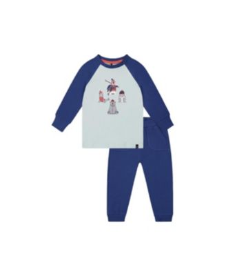 Deux par Deux Toddler Boy (2T-4T) Cotton T-Shirt and Pant Set