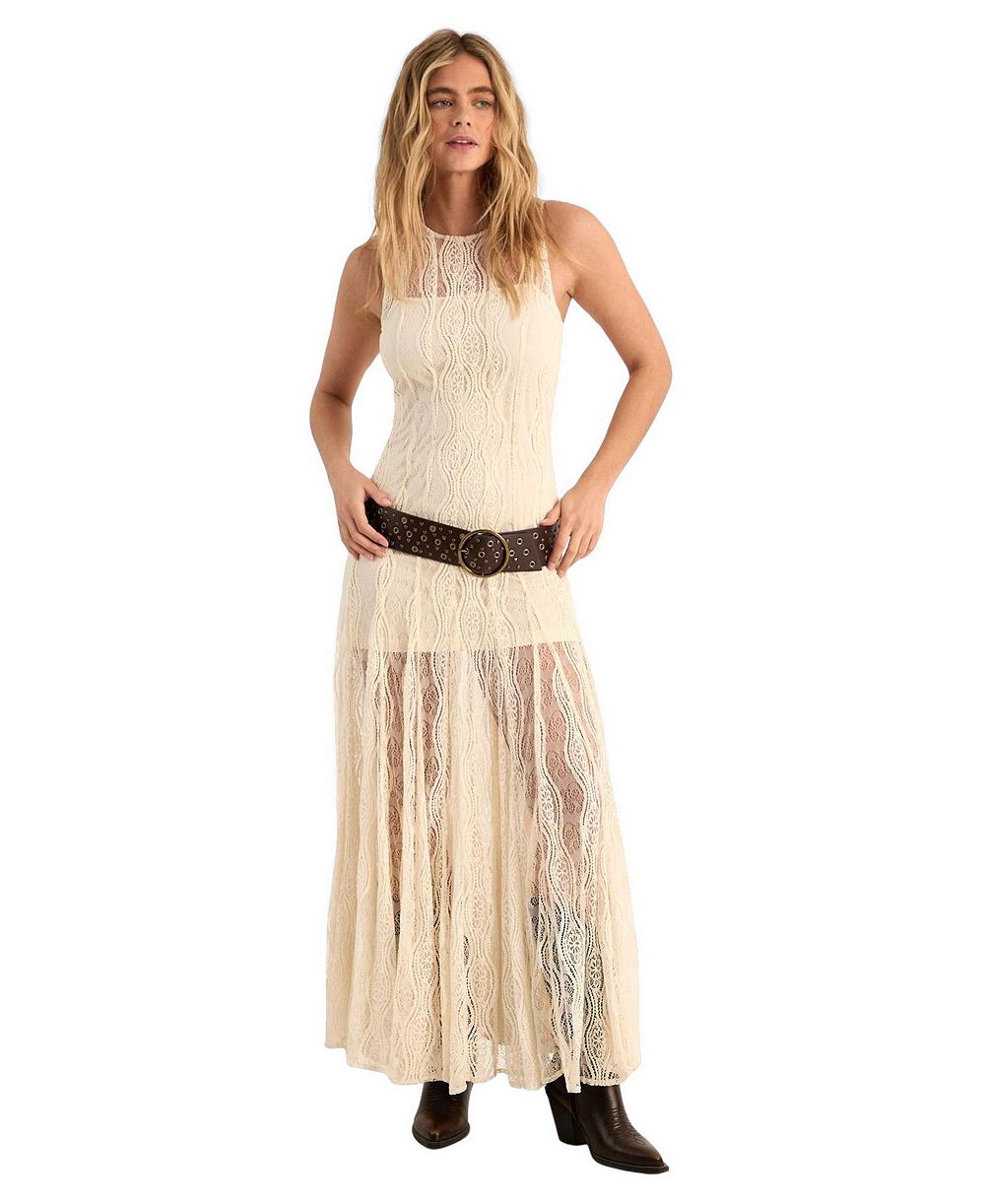 Женское платье Nasty Gal High Neck Lace Godet Hem Maxi