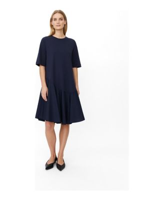 Masai Copenhagen Женское платье А-силуэта с асимметричным декором, короткий рукав