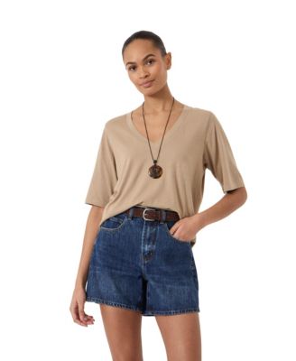 Hush Women's Reece V-Neck Short-Sleeve Drapey T-Shirt