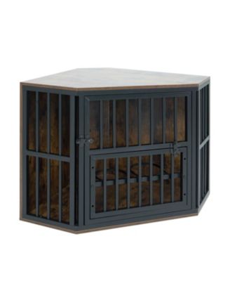Деревянный прикроватный столик RUIE Corner Dog Kennel с полкой для мисок