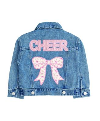 Sweet Wink Toddler Girls 2T - 4T Cheer Bow Patch Denim Jacket