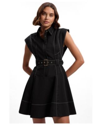Karen Millen Женское мини-платье с высоким воротником