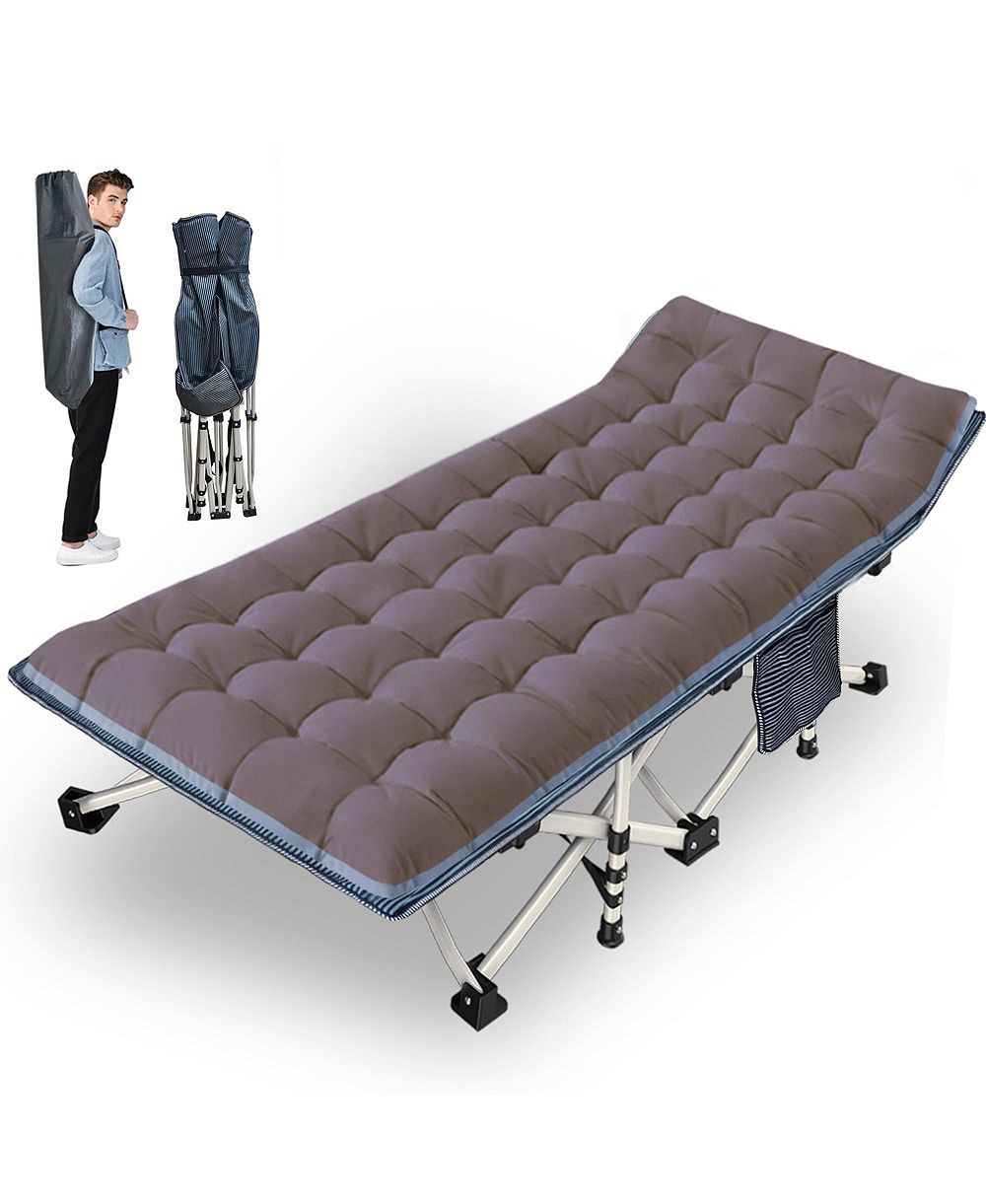 AOFAR Camping Folding Bed With Mattress Carry Bag