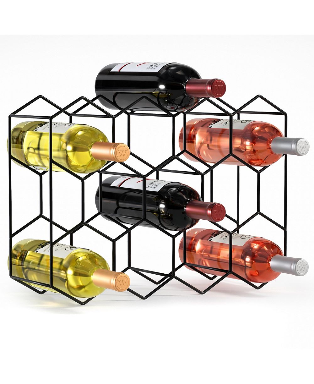 Металлическая винная полка Sorbus Stackable Honeycomb Design