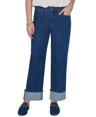 Джинсы Ruby Rd. Petite в полоску с широкими манжетами