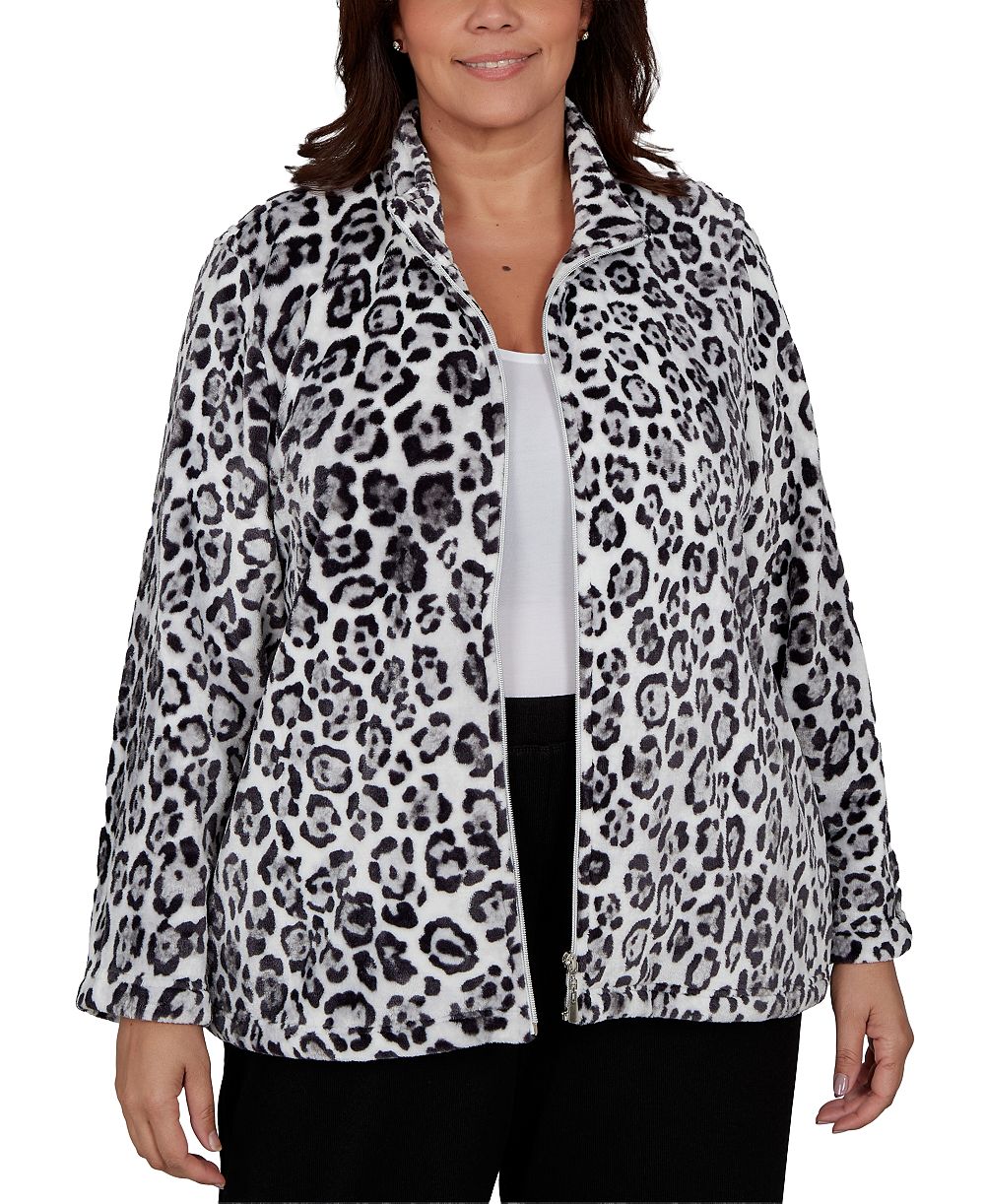 Жакет Alfred Dunner Plus Size Animal-Print Knit