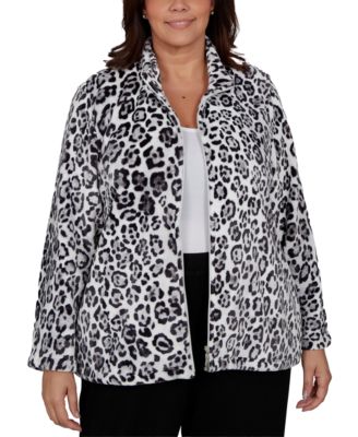 Жакет Alfred Dunner Plus Size Animal-Print Knit