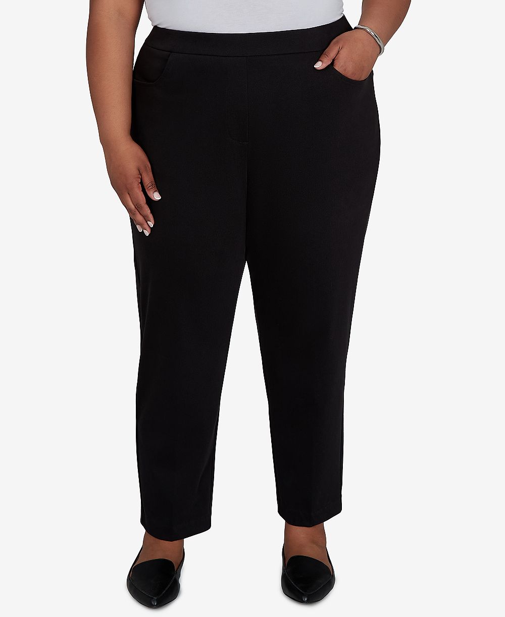 Alfred Dunner Plus Size Travel Advisory Pull-on Straight Pants