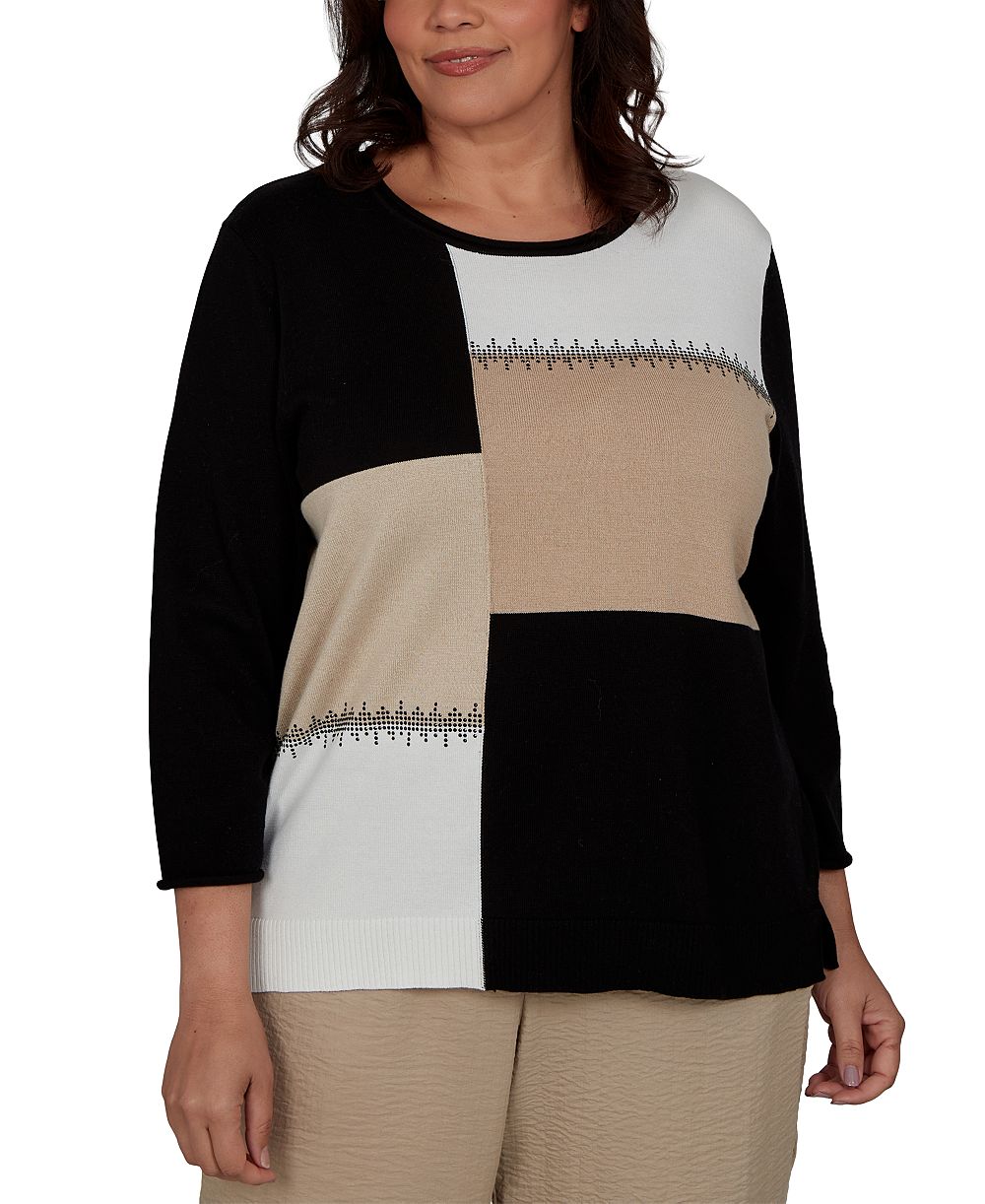 Alfred Dunner Plus Size джемпер с цветочным принтом