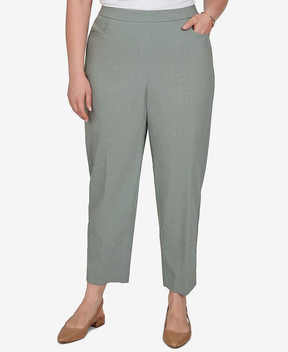 Alfred Dunner Plus Size Provence Millennium Брюки Cropped-Ankle с поясом