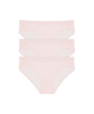 DKNY Комплект из 3 пар прозрачных полосатых трусиков-бикини с низкой посадкой