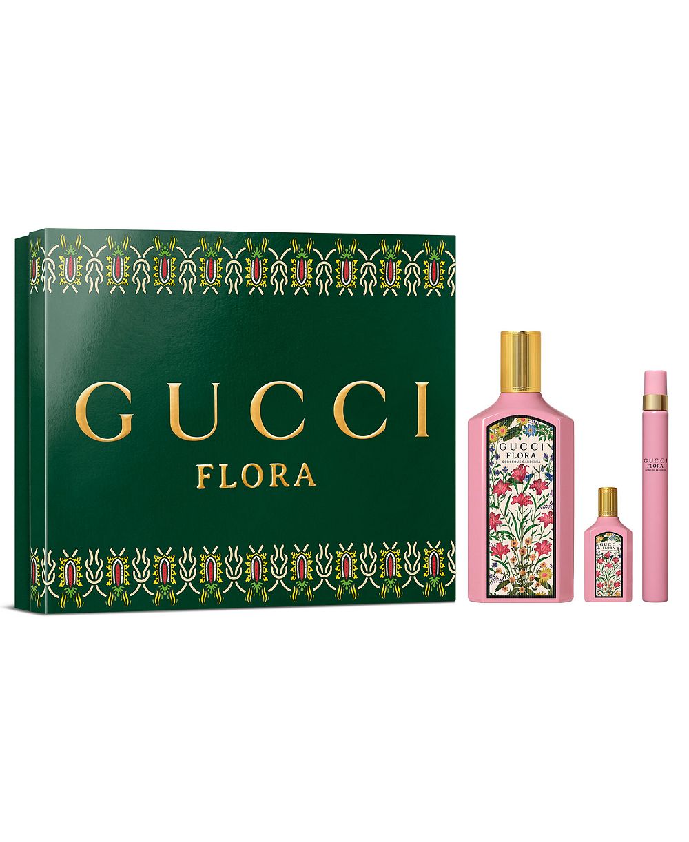 Подарочный набор Gucci, 3 предмета, парфюм Flora Gorgeous Gardenia Eau de Parfum