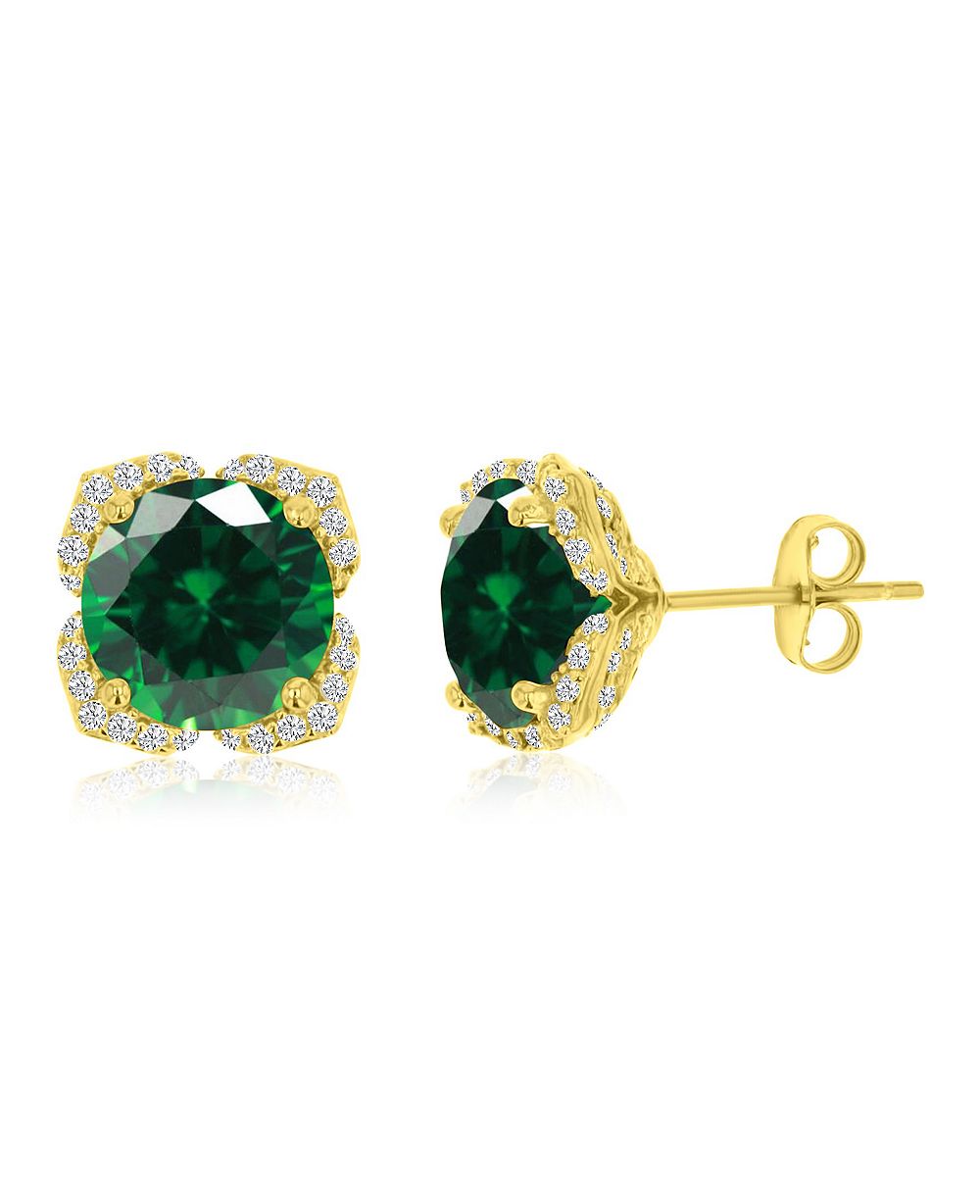 Серьги-капельки с цветком из танзанита в позолоте 14k, эксклюзив Macy's