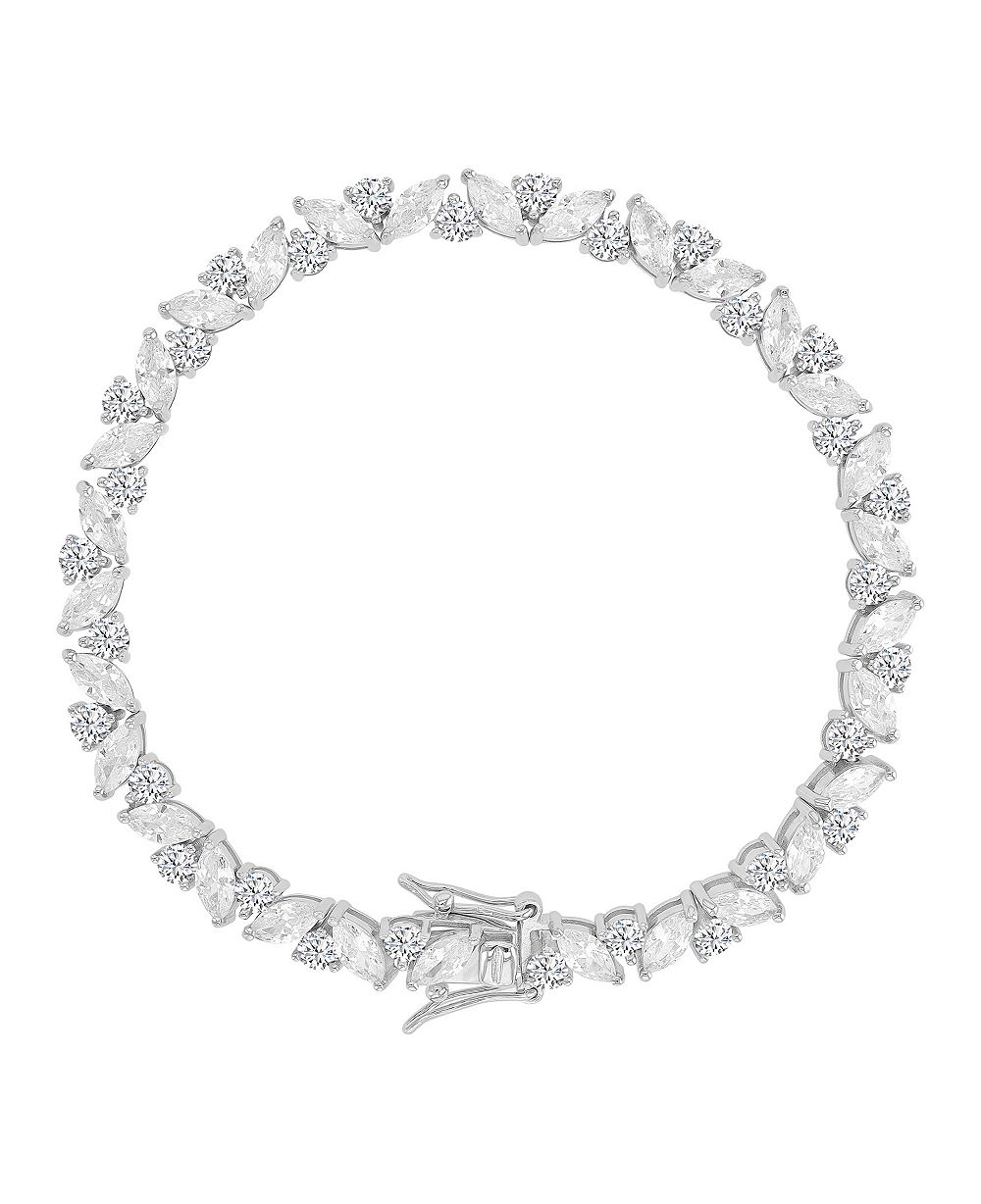 Браслет Macy's 14k Gold-Plated Slim Crystal Tennis
