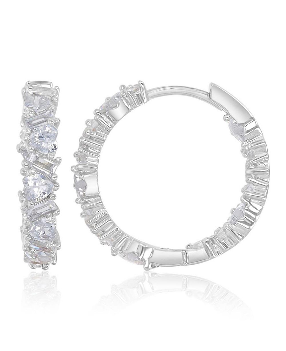 Серьги-кольца Macy's Long Bar с позолотой 14k