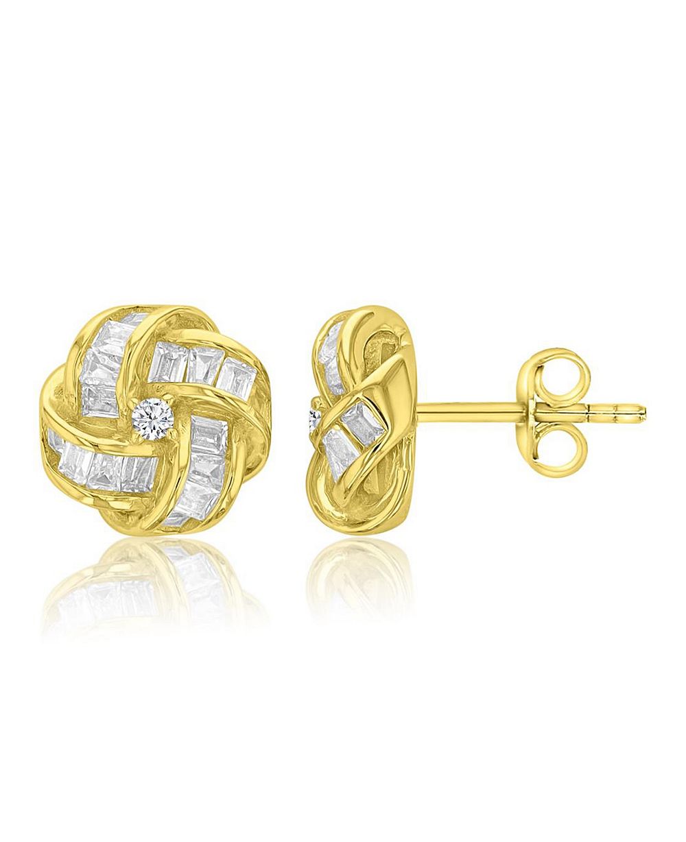 Серьги-гвоздики Macy's с позолотой 14k