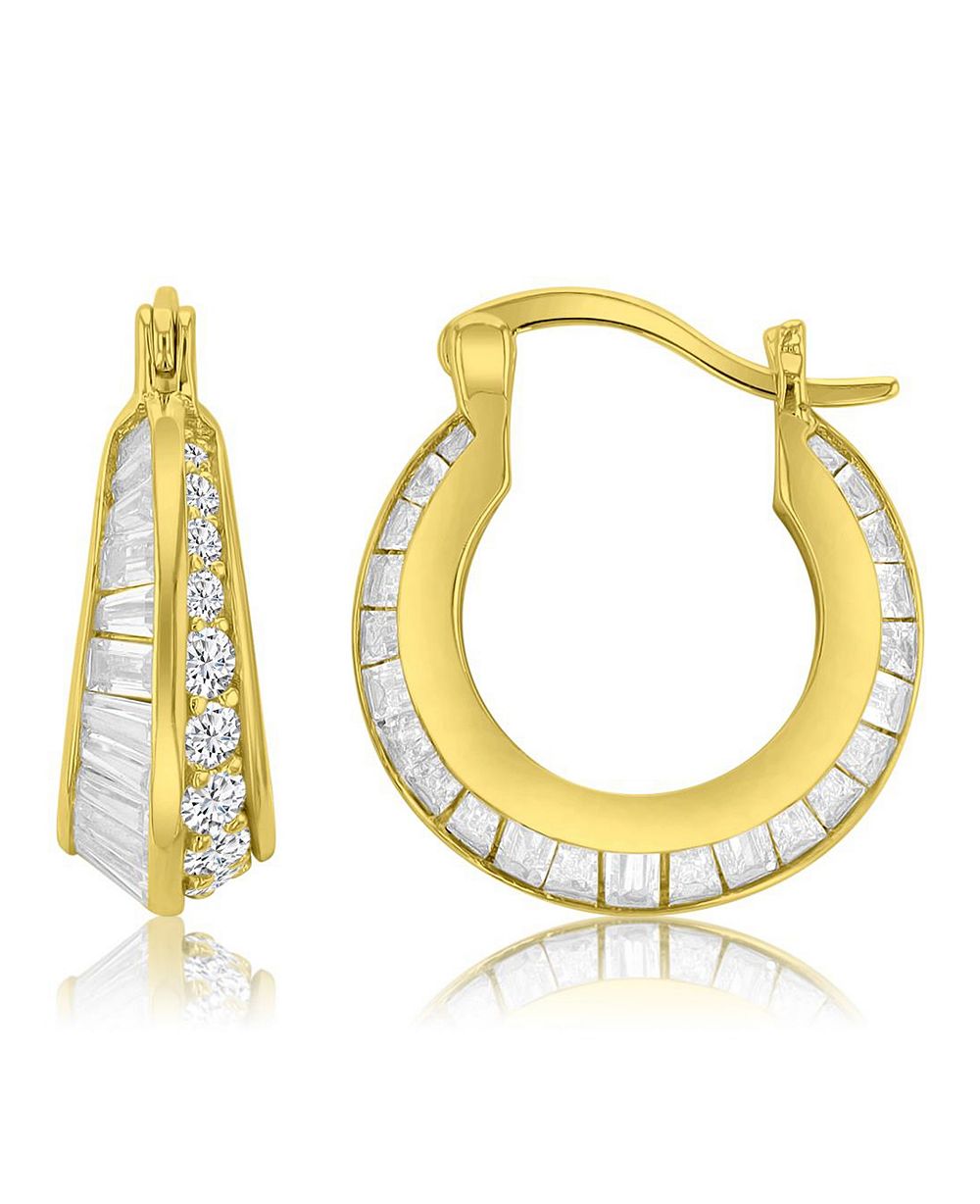 Серьги-кольца с напылением 14k Gold-Plated