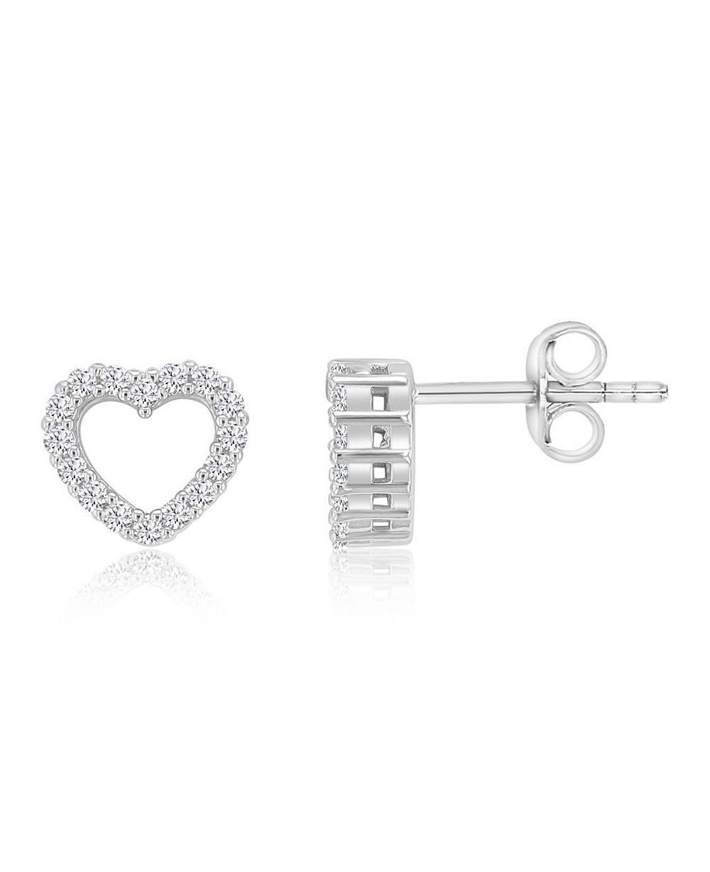 Macy's серьги-сердечки минималистичные с позолотой 14k