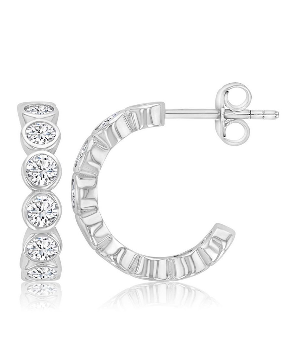 Серьги-кольца Macy's 14k Gold-Plated J Shape
