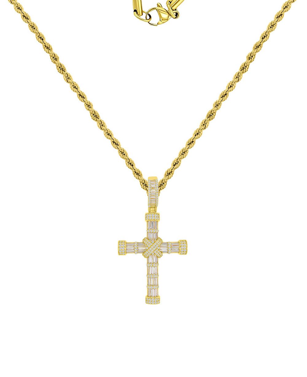 Macy's ожерелье-цепочка с крестиком, позолота 14k