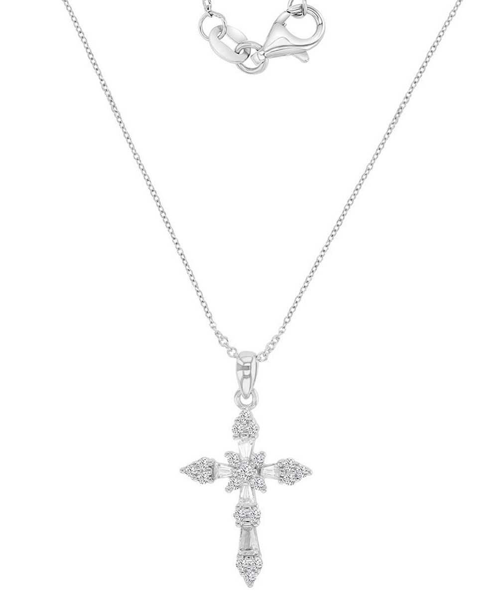 Золотое ожерелье с крестом от Macy's, позолота 14k