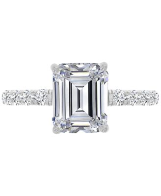 Macy's модное обручальное кольцо с изумрудным срезом и позолотой 14k