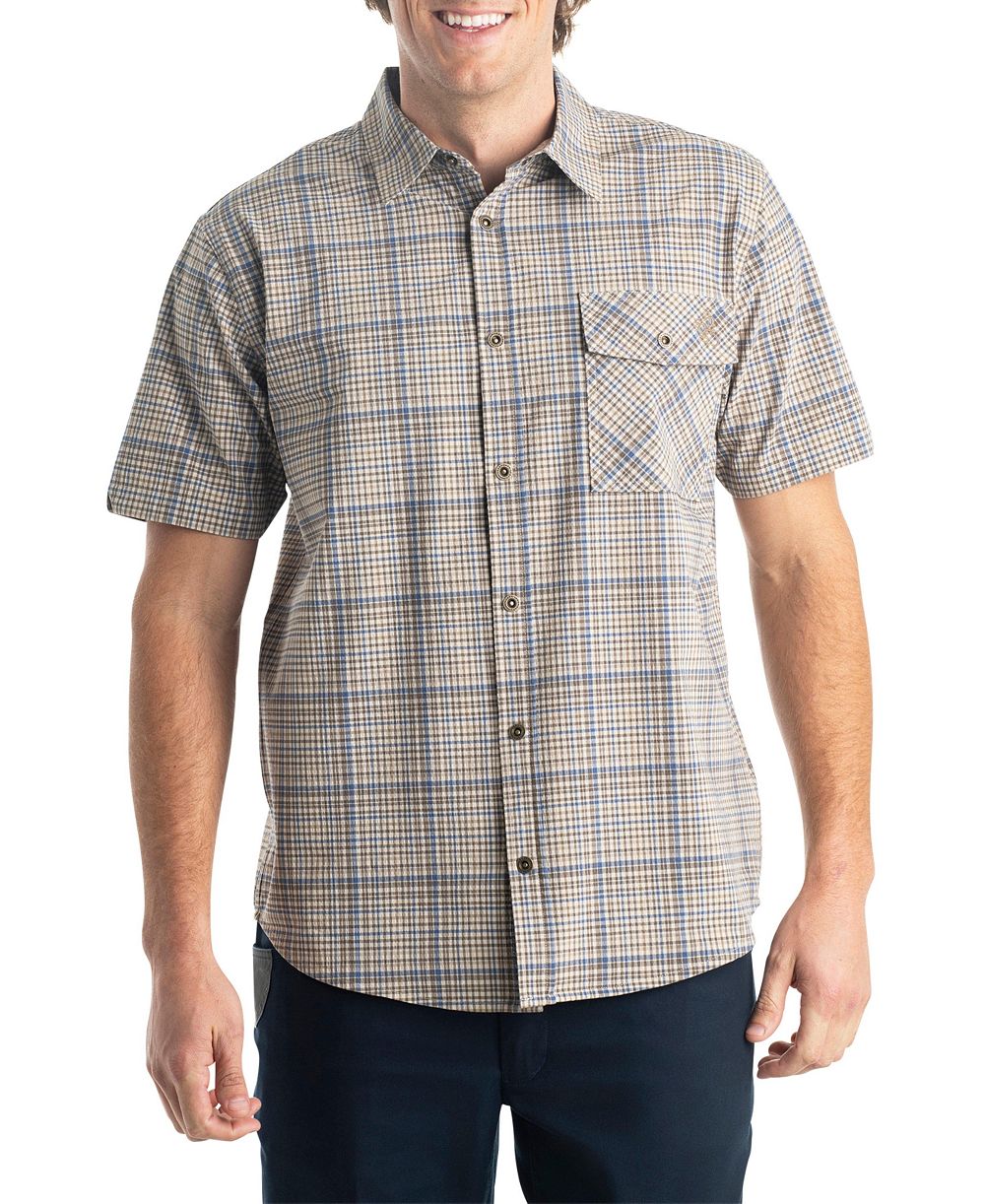 Мужская рубашка Legendary Whitetails Plaid Button Up Moisture Wicking UPF 30+ Short Sleeve