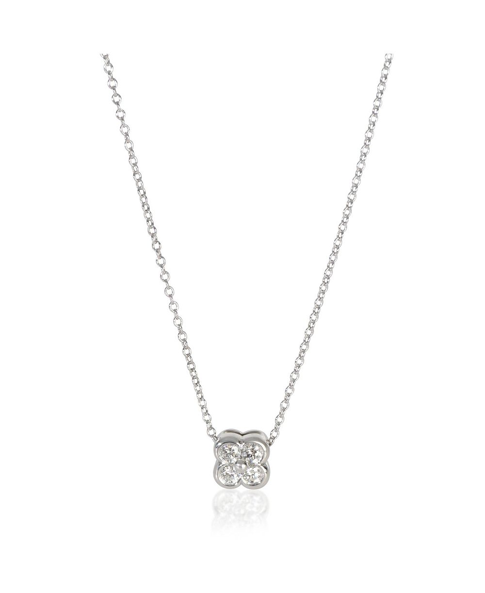 Pre-Owned Tiffany & Co Sterling Silver Diamond Lace Pendant