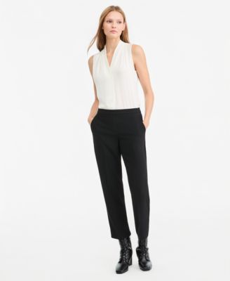 Kobi Halperin Women's Aubree High-Waisted Crepe Ankle Pants