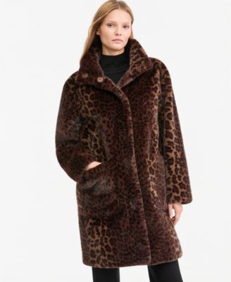 Kobi Halperin Women's Emilia Leopard-Print Faux-Fur Mid-Length Jacket, Macy's Exclusive