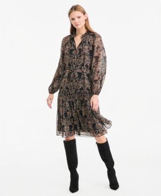 Kobi Halperin Women's Alli Long-Sleeve Tiered Ruffle Dress, Macy's Exclusive