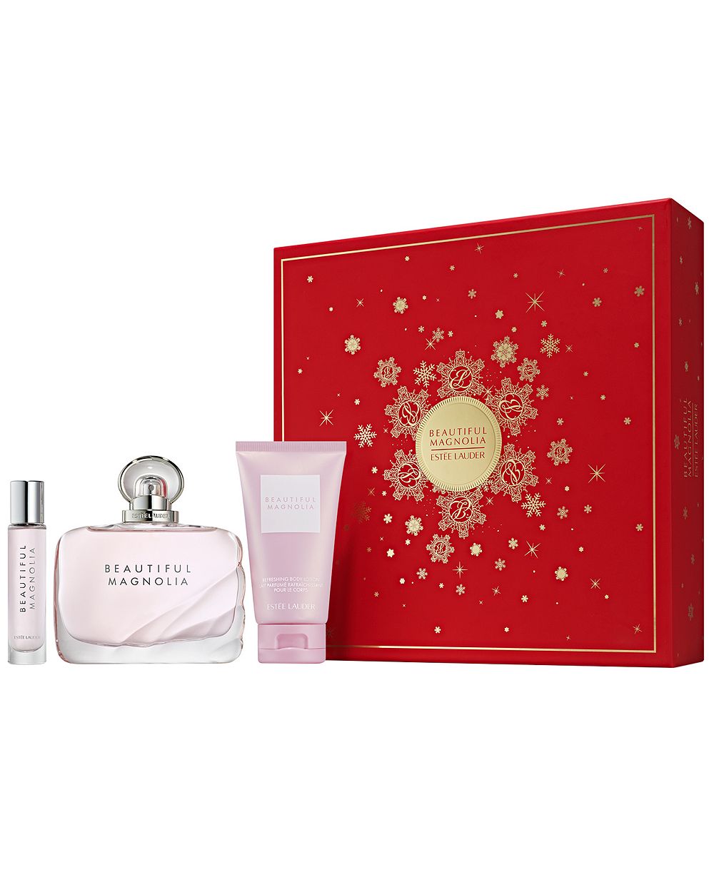 Подарочный набор Estée Lauder: духи Beautiful Magnolia и лосьон для тела, 3 предмета