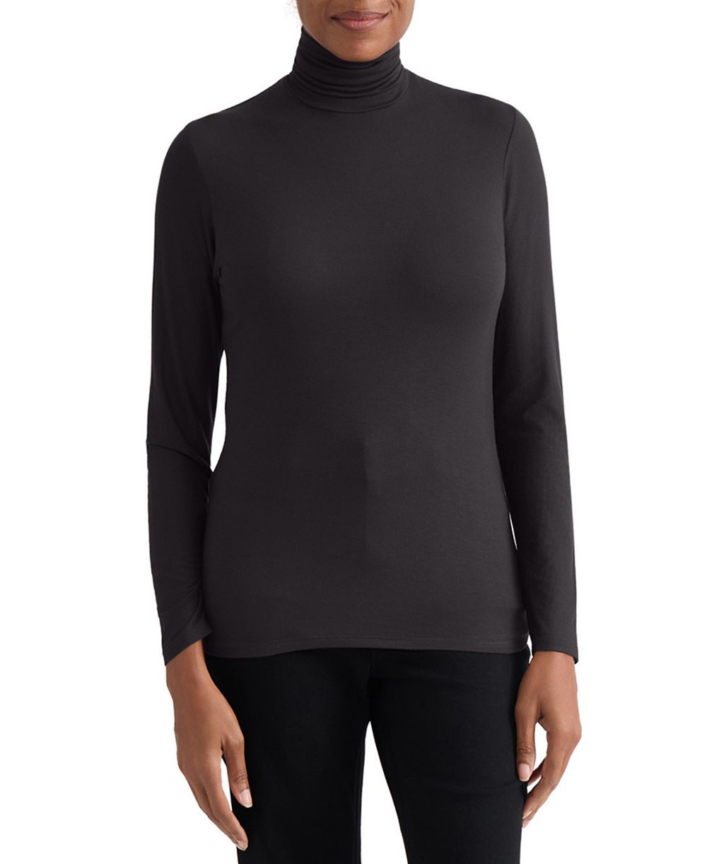 Jones New York Women's Shirred Pullover Turtleneck Top