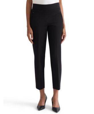 Jones New York Women's High-Rise Pull-On Straight Pants