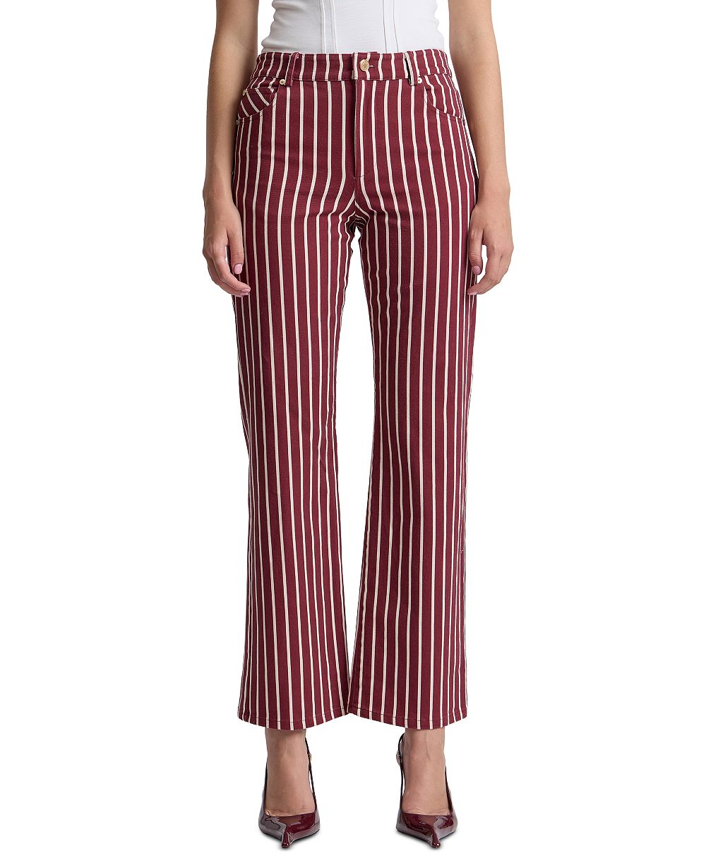 Avec Les Filles Women's Striped Bootcut Jeans