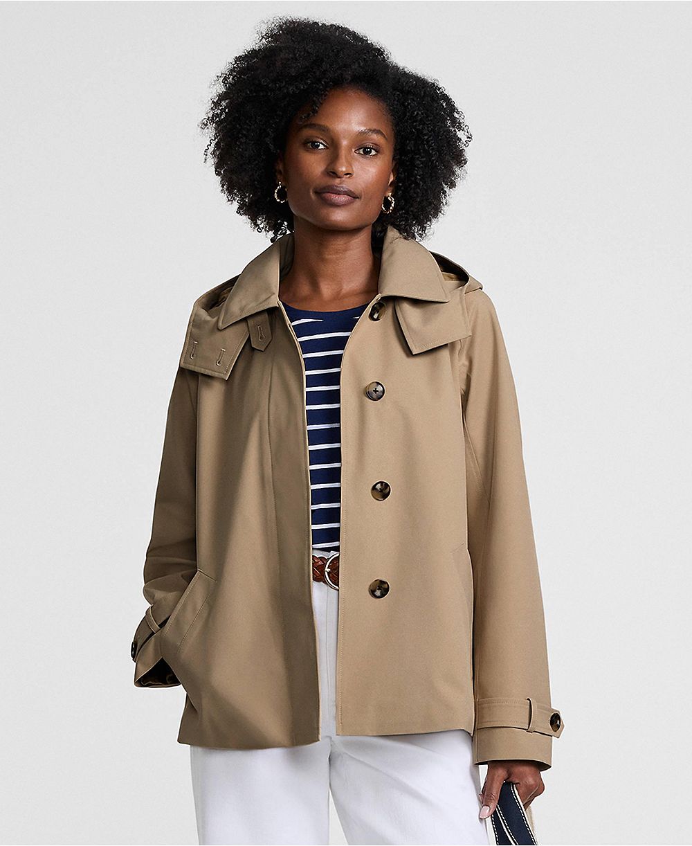 Lands' End Women's Squall Hooded Short Lined Jacket