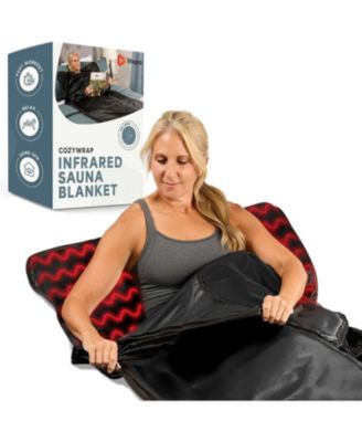 Инфракрасный одеяло для сауны Lifepro CozyWrap – портативное двухзонное одеяло с управлением температурой 90–180°F для домашнего спа