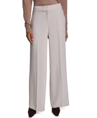 KARL LAGERFELD PARIS Women's Wide-Leg High-Waisted Pants