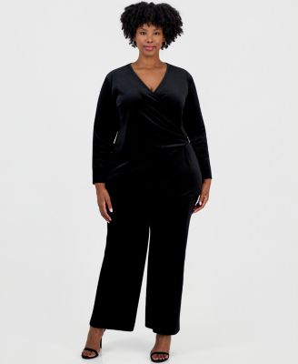 Anne Klein Plus Size High-Rise Wide-Leg Pull-On Pants