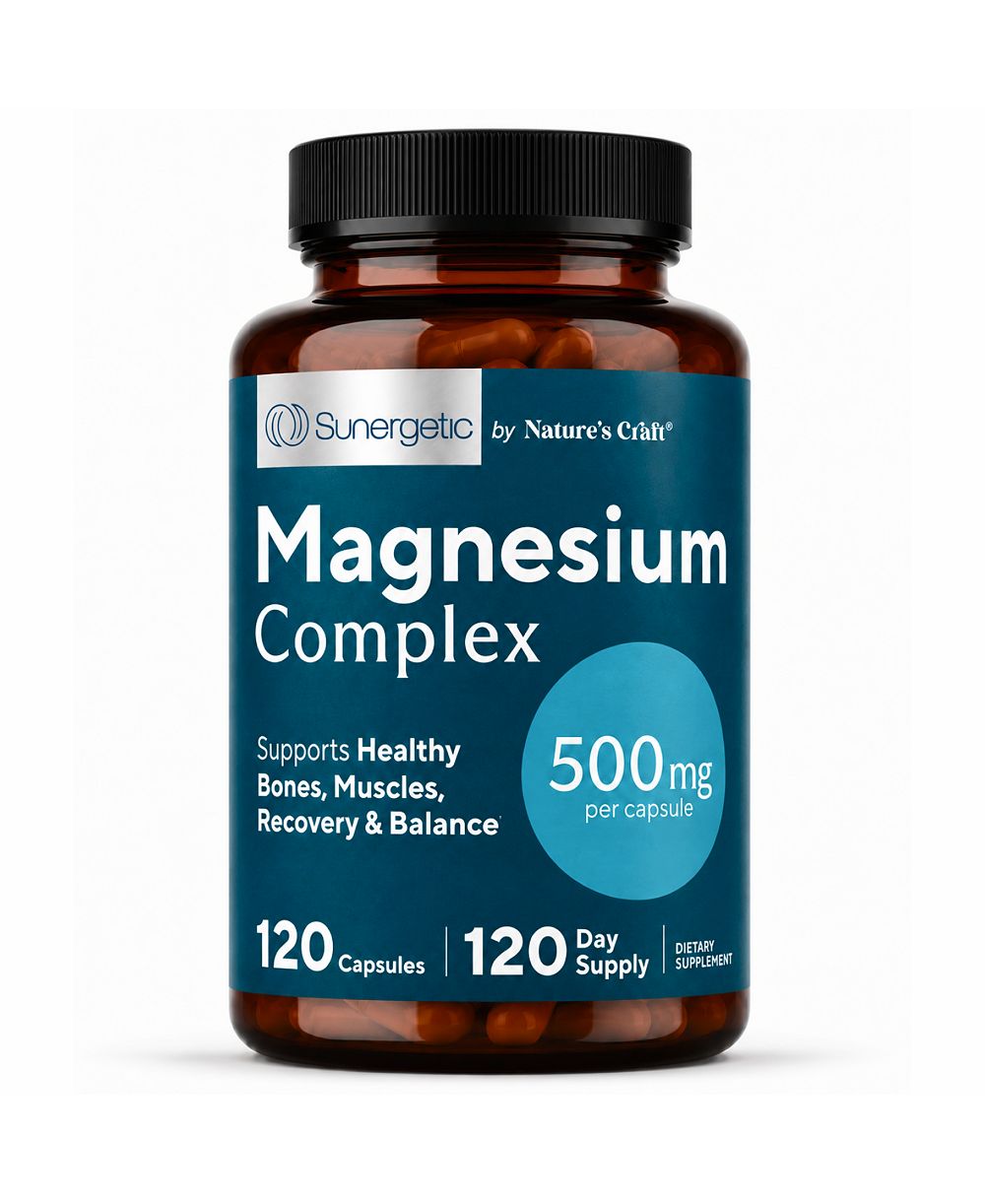 Капсулы Sunergetic Magnesium Citrate и Oxide 500mg