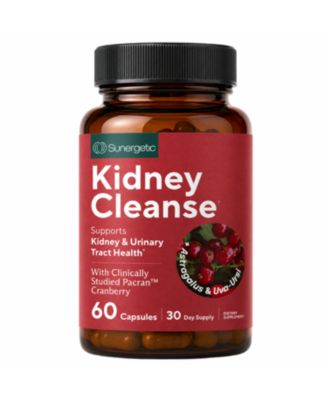 Sunergetic Kidney Cleanse Supplement with Pacran Cranberry, Astragalus and Herbal Blend for Kidney and Urinary Tract Support, 60 Capsules